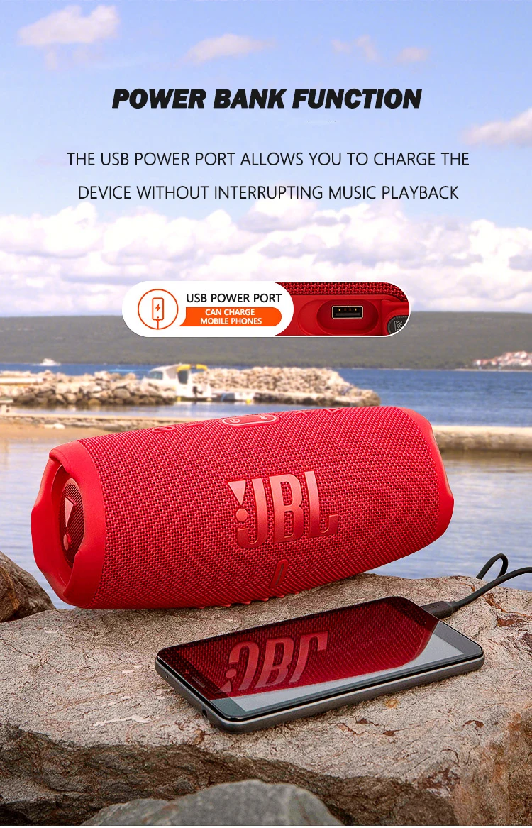 Jbl Charge5 Wireless Bluetooth 5.1 Portable Waterproof Speaker