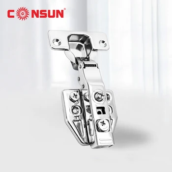 CONSUN 35mm 3D Adjustable Kitchen Hardware Clip On close office self closing hydraulic door hinge Furniture Cabinet Hinge