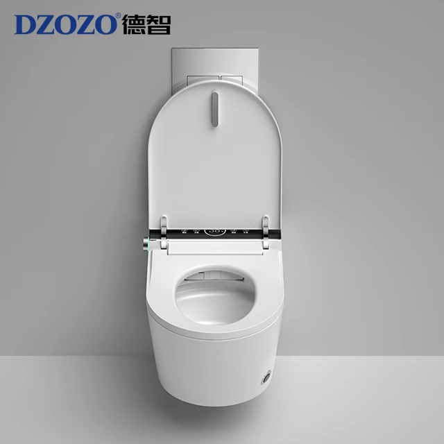 Bathroom Sanitary Ceramic White Bidet Toilet Seat Automatic Wall Hung Toilets Small Smart with Concealed tank