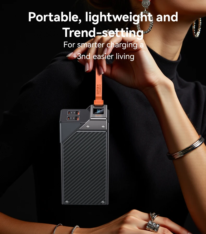 Yesido YP62 30000mAh PD 20W + SCP 22.5W Fast Charging Multi-port Design High-definition Large Screen Power Bank