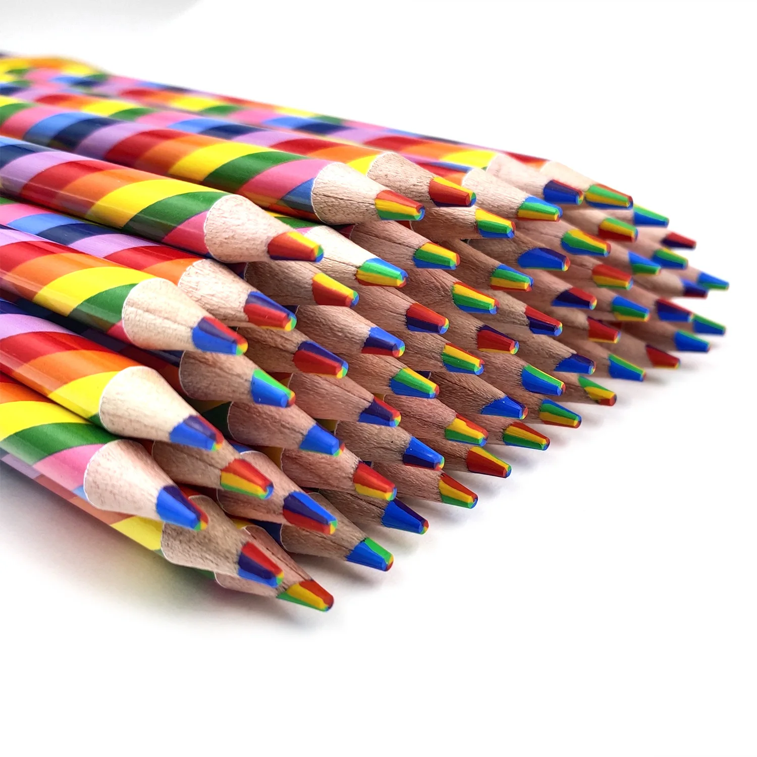 BESTLINE Wooden Multi-color rainbow Pencils Environmentally Friendly Pen Mixed Color Lead Multi Magic Wood Drawing Pencil