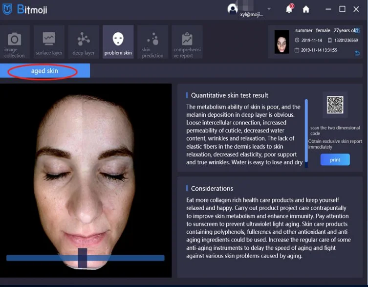 2021 The Best Skincare Skin Testing Analysis Beauty Machine For Beauty Salon