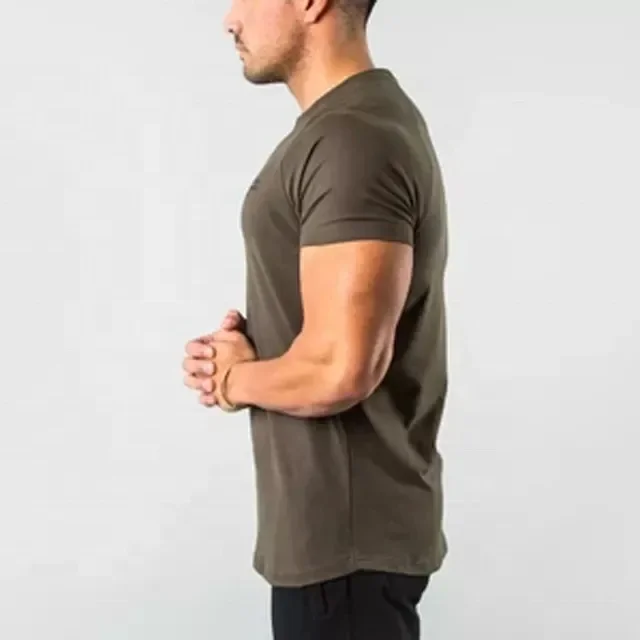 JL0223B OEM Men Gym Quick Dry Fitness T-Shirt Raglan Sleeve Slim Fit T-Shirt Embroidery Men T Shirt Gym Wear
