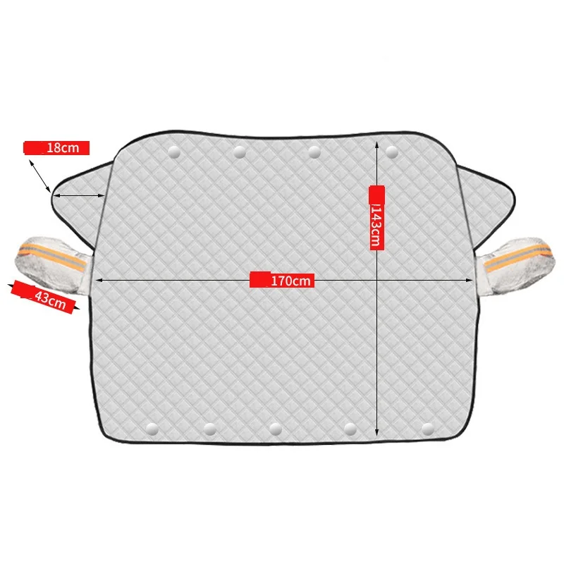 Чехол для лобового стекла автомобиля мороза снега льда белого цвета водонепроницаемый чехол велосипеда тяжелый пакет из полипропилена 124 паук (348 _) 60 специальных универсальных