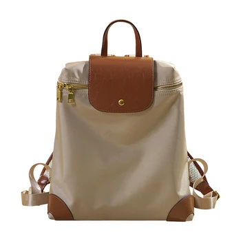Casual Style Unisex Canvas Plain Leather Office Style backpack