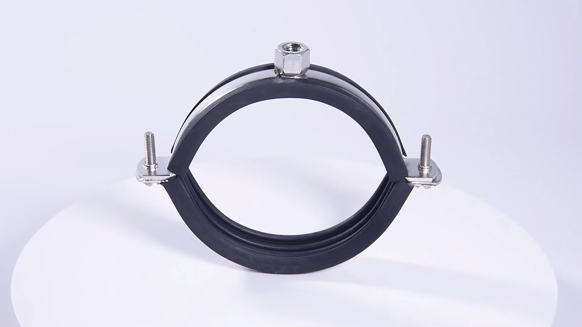 O Type Two Screws Pipe Clamps Wiht Rubber Lined Isophonic Clamp Split Ring Hangers For Wall And