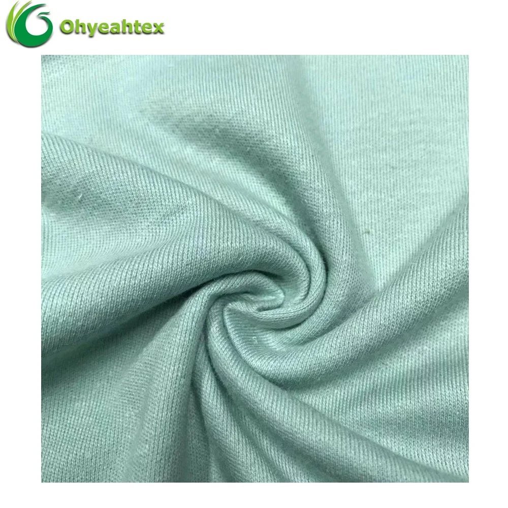 Oeko-tex 100 Knit Hemp Cotton Gots Interlock Fabric For Clothing