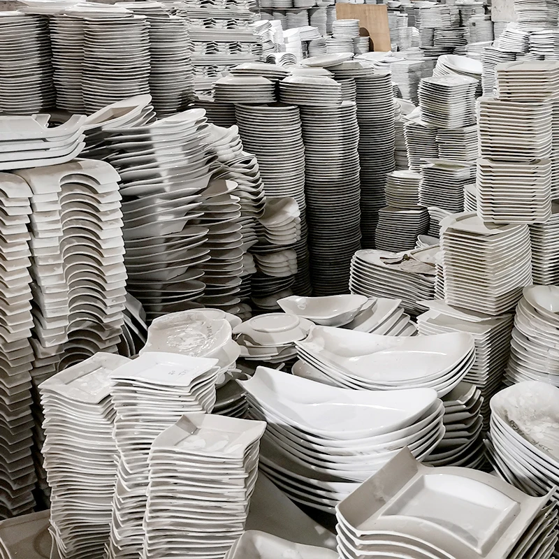 Wholesales Stock Plates Restaurant Ceramic Dinner Plate Porcelain Bowl