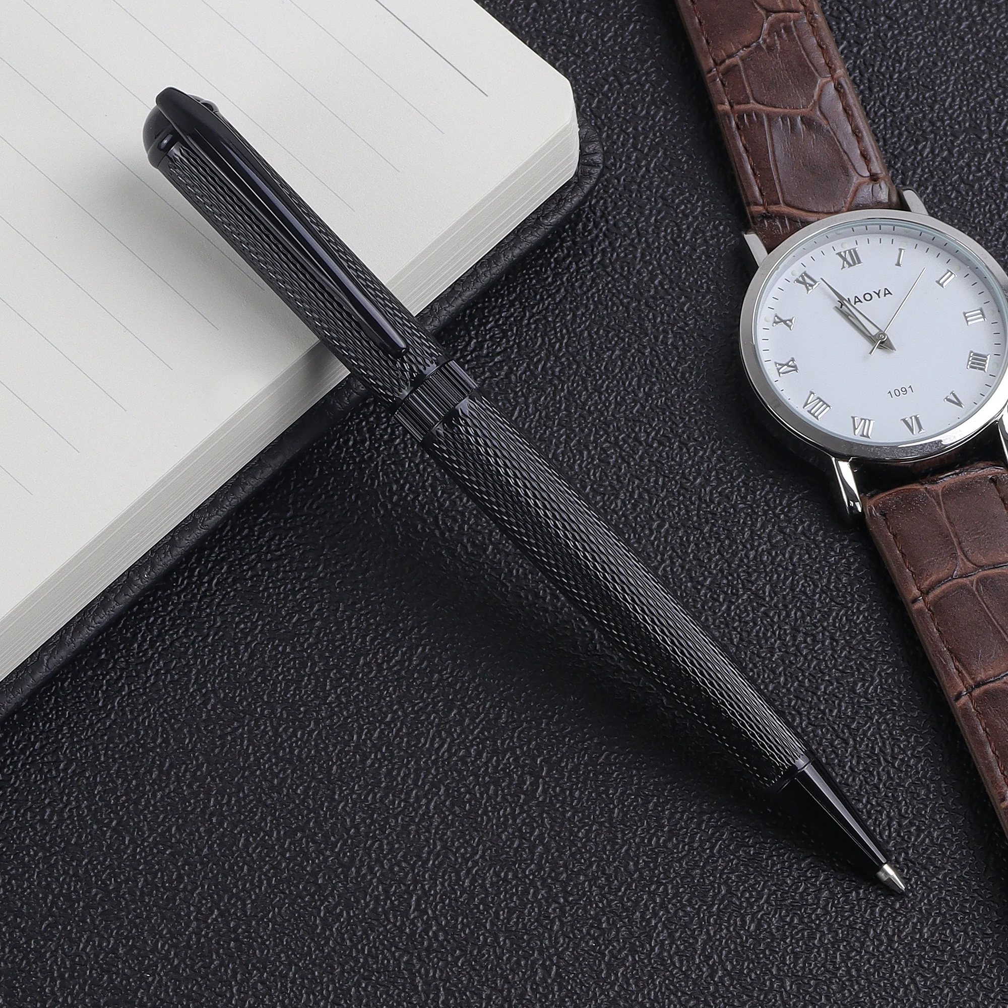 New Style High Quality Heavy Customized Engraved Metal Ball Pen Black Color Gift Pen Luxury Pen With Gift Box