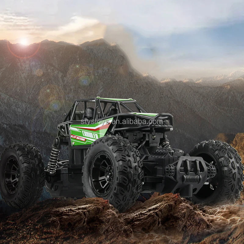 2.4Ghz Rechargeable Electric RC Monster Truck 4WD Off-Road Remote Control Rock Crawler Radio Control Car Vehicle for Boy Toys