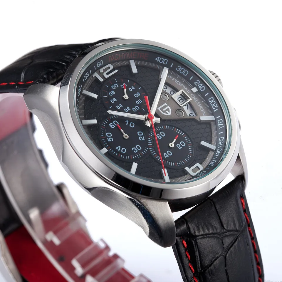 PAGANI DESIGN 3306 Brand Multi Function Quartz Men Chronograph Sport Watch Dive 30m Casual Fashion Custom Logo Watches