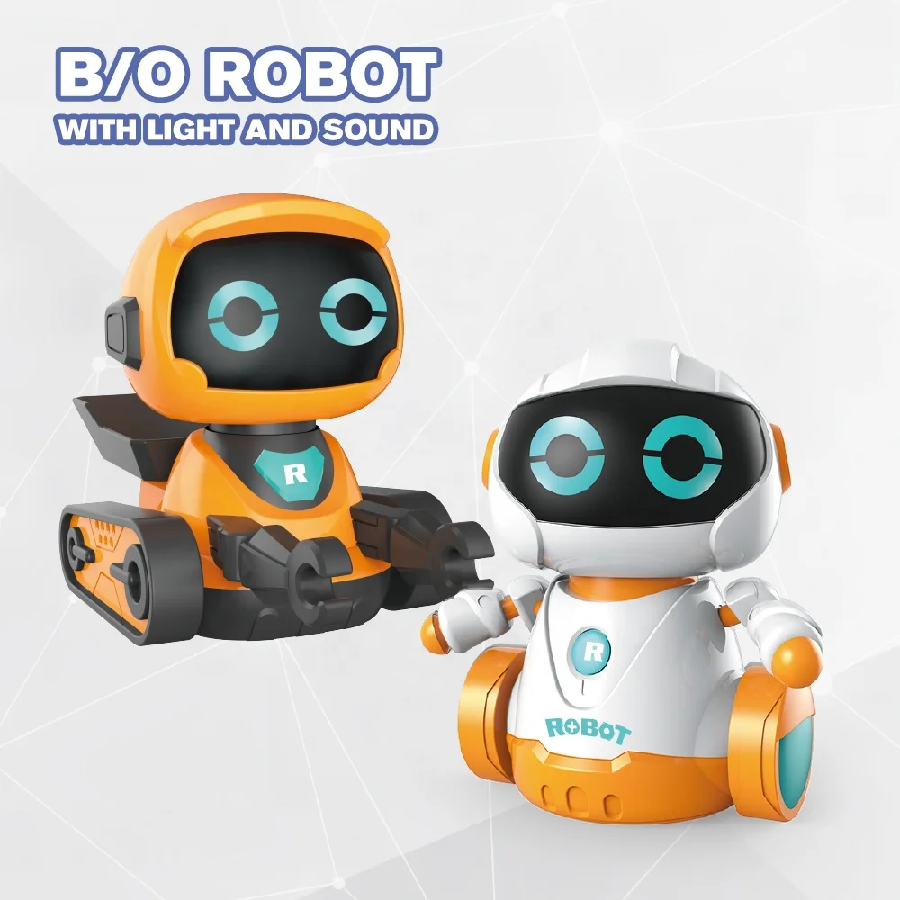DIY Line Follower Robot Kids Toy Robots Technology Educational Inductive Robot Toy Trajectory Walk Function With Led Light