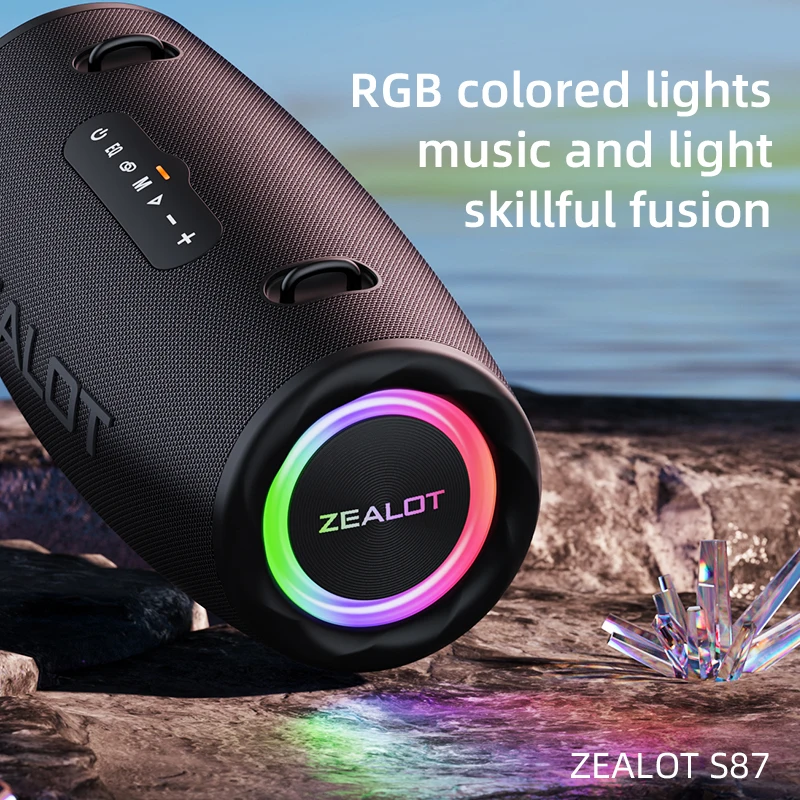 ZEALOT S87 Portable Waterproof Wireless Speaker - 80W Loud Stereo
