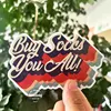 Custom die cut sticker example A