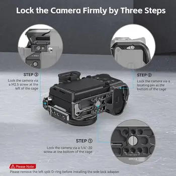 SmallRig Carbon Fiber Cage Kit Cable Clamp for Sony A7RV/A7IV/A7SIII, Camera Cage W/Multiple Accessory Mounting Points - 4308 detail image