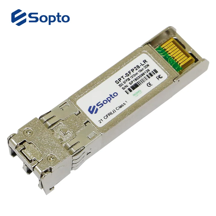 Sopto SFP28 LR Optical Transceiver 25G 1310nm 10km Duplex LC Interface Compatible 25Gbs SFP Module