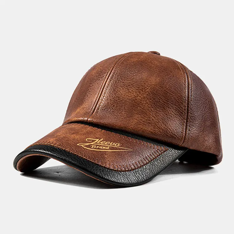 Free Shipping Wholesale Custom PU Baseball Black Plain Cap