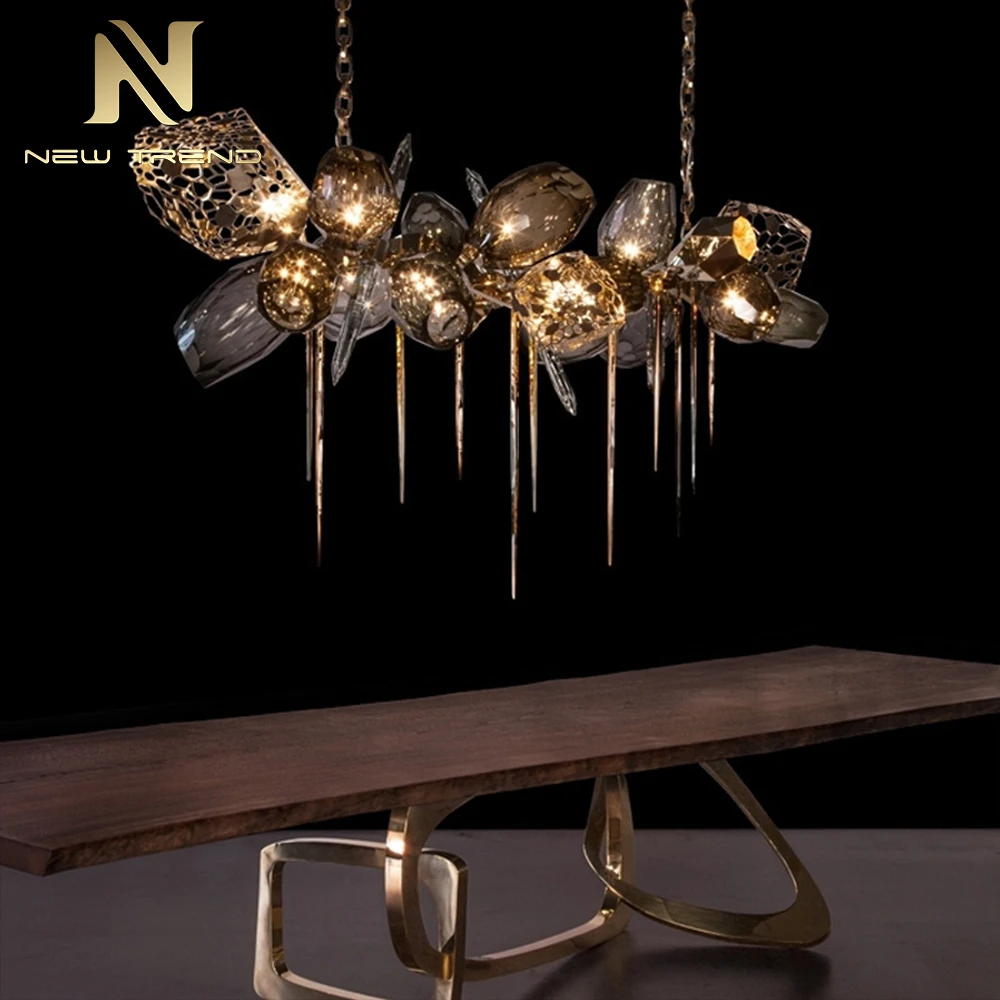 CPL-258 New Product Custom Indoor Decoration Lighting Living Room Dining Room Villa Crystal Glass LED Chandelier