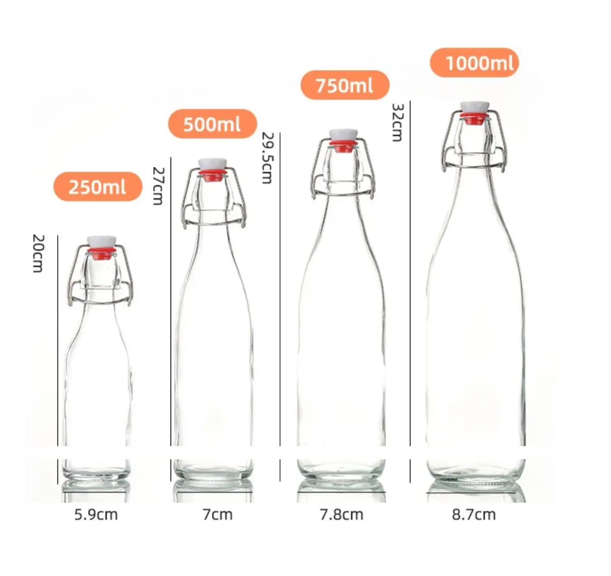 750ml Empty Glass Beverage Bottles Swing Top Bottles With Airtight Rubber Seal Flip Caps Buy