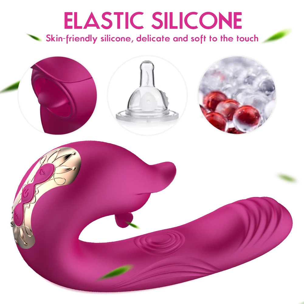 g punkt flapping vibrator mit kussfunktion & vibrierender zunge Rose Muncher Tapping G-Punkt Vibrator Zunge Klitorisstimulator – Lurevibe main image 1