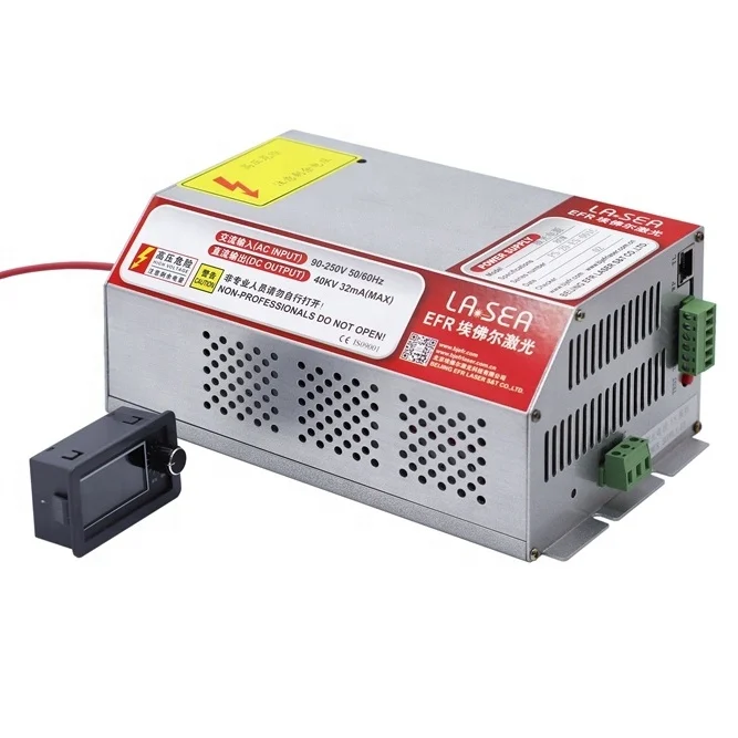 EFR 100 Watt Co2 Laser Tube Power Supply With Display Support 2 Heads 4 Heads