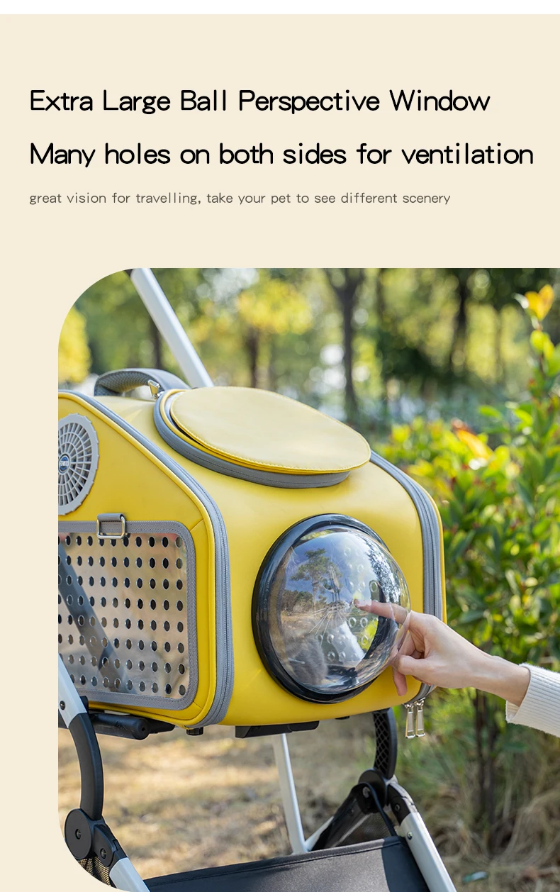 Luxury Detachable Stair Climbing Dog Buggy Small Twin Double 3in1