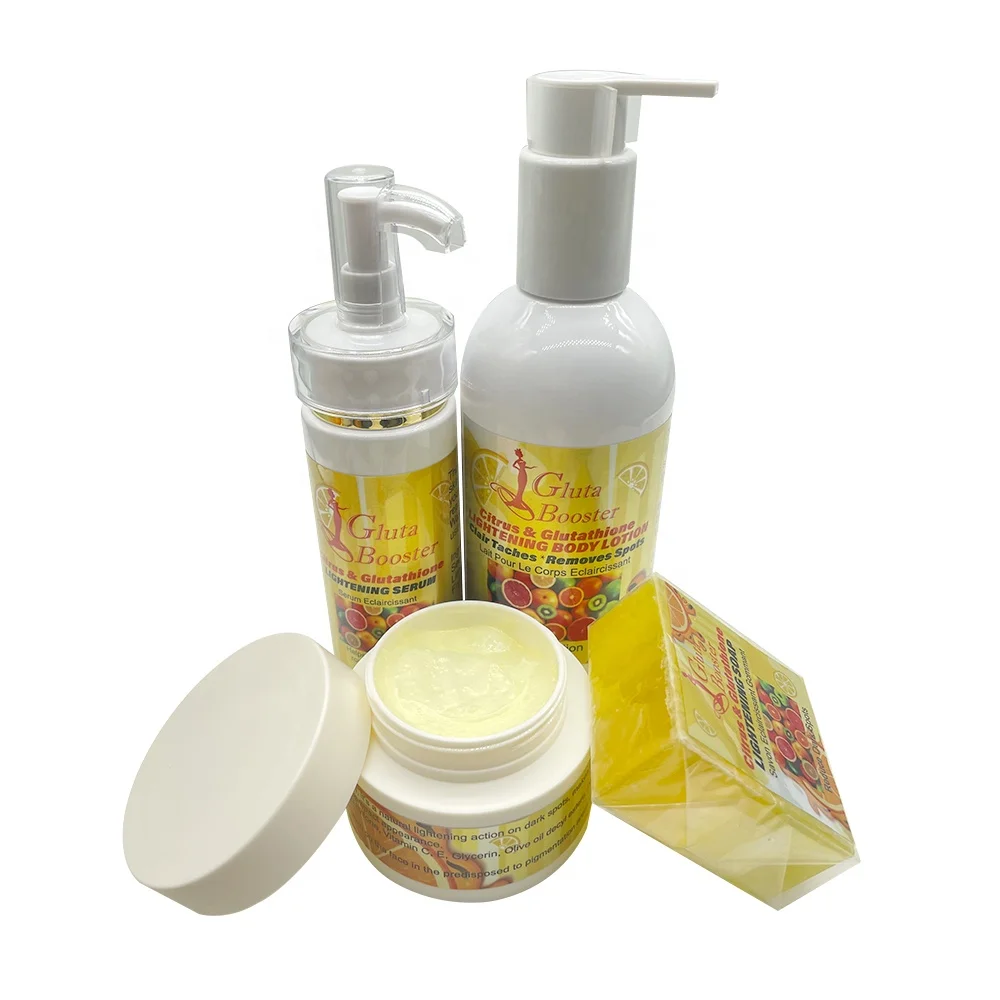 Gluta Lightening Brightening with Citrus Help Soften Soothe Dark Rough &  Dry Skin OEM Erase Spots Fine Lines and Wrinkles Set| Alibaba.com