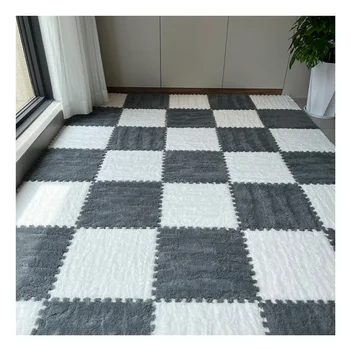 1pcs, modern shaggy carpet living room rugs, thick carpet for living room plush rug, eva puzzle mat, carpet, soft, comfortable