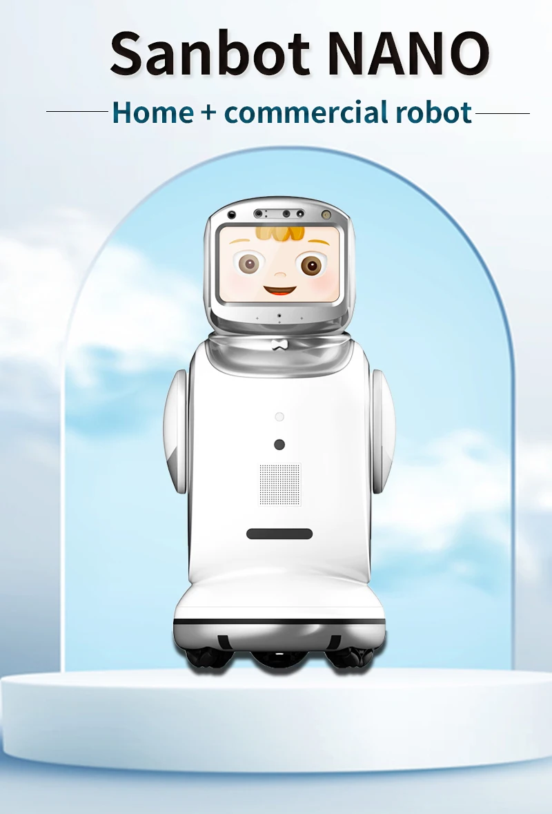 Human size AI reception guide service robot  Intelligent companion home service robot for hospital  showroom police station