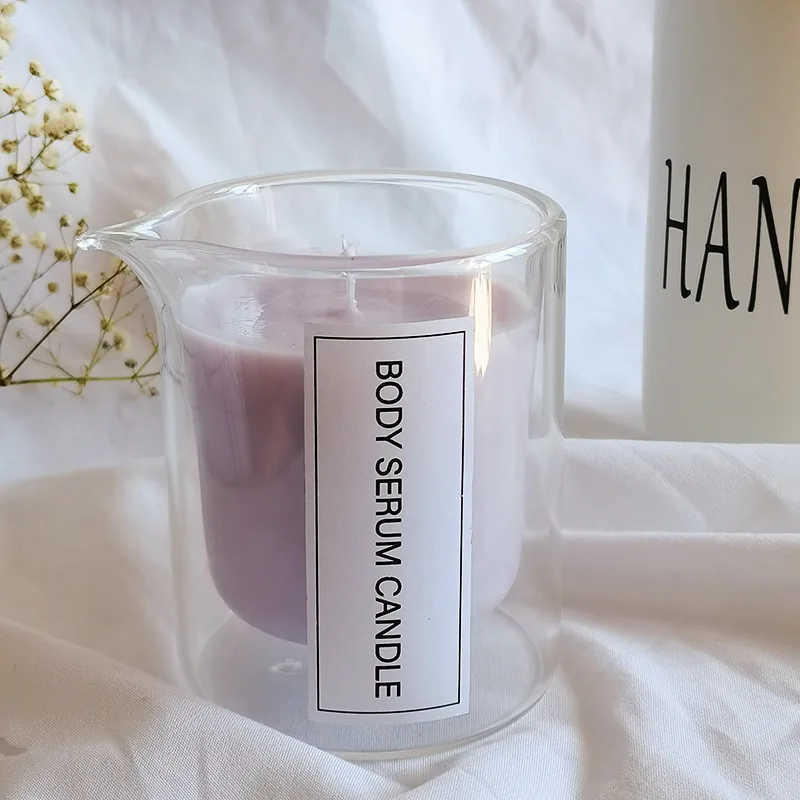 Wholesale Hand Blown Glass Jars For Candles Double Walled Clear