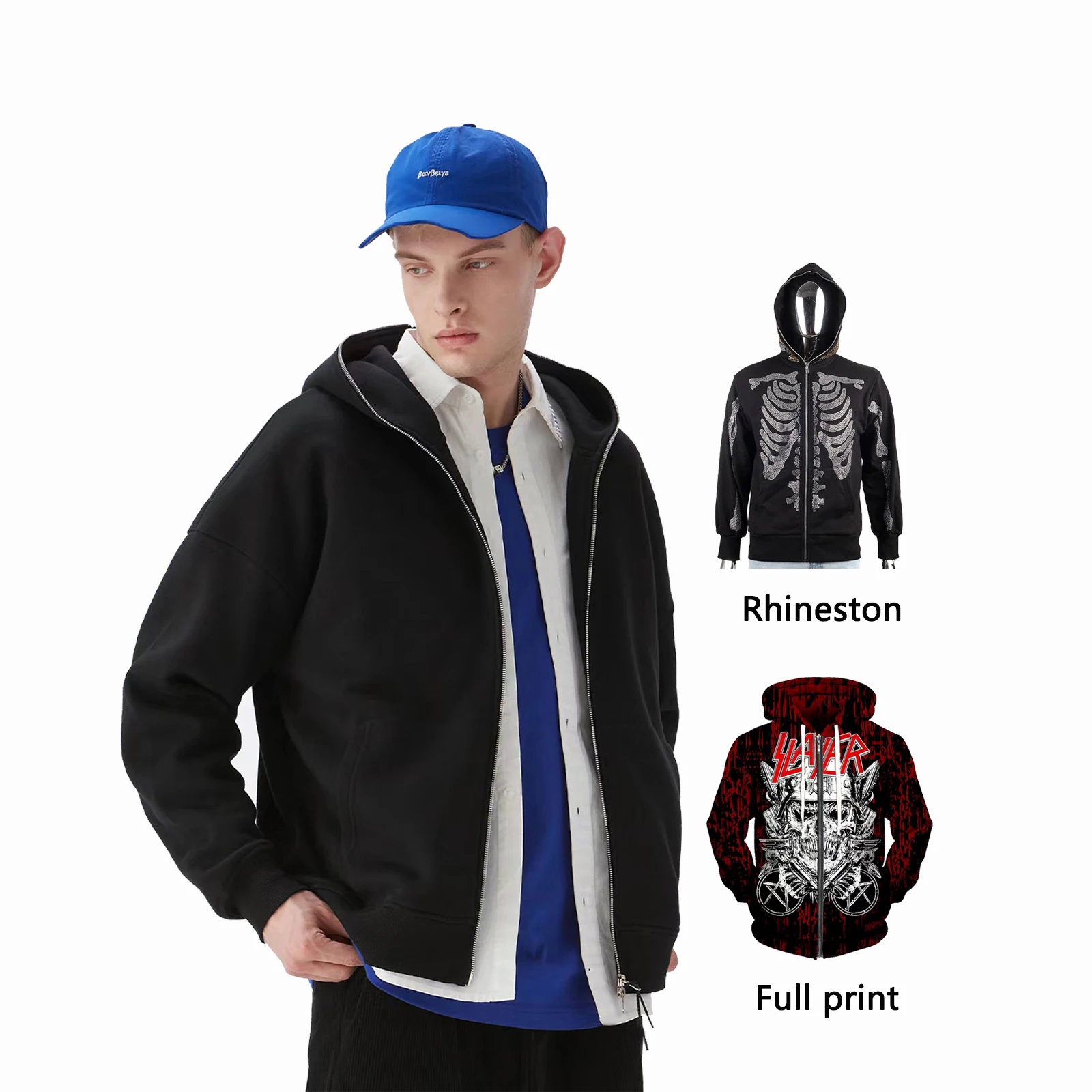 330gsm500gsm Custom Embroidered Oversized Hoodie Plus Size Men's