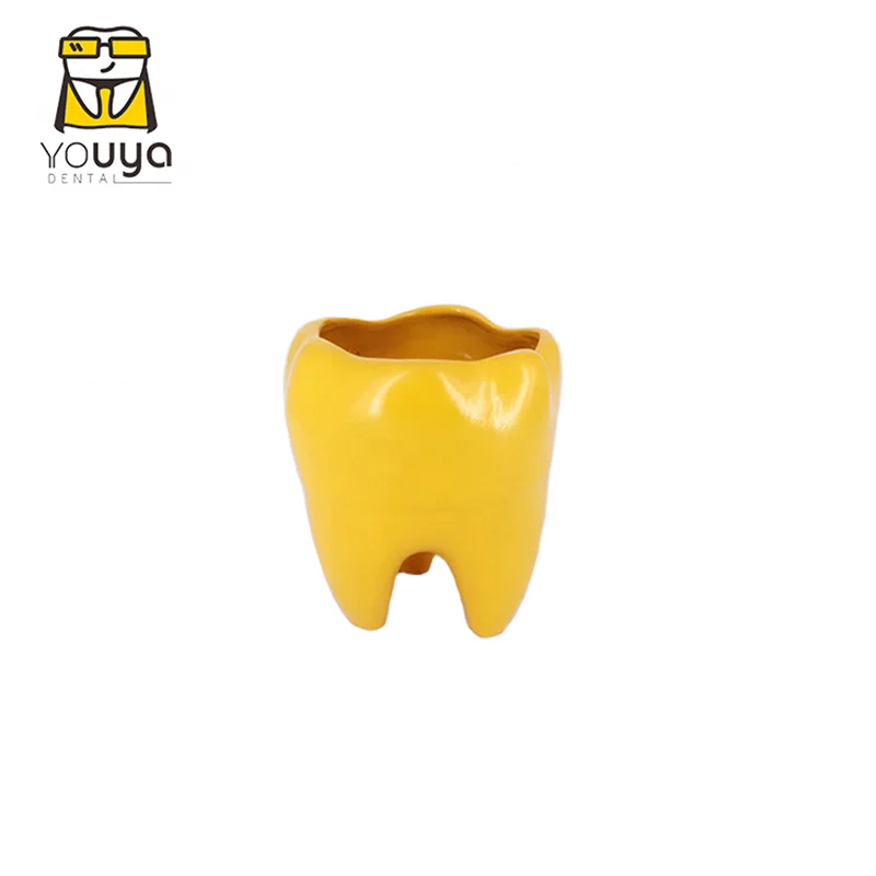 
 Красивый цветной пластиковый держатель для ручки в форме зуба оптом, уникальный контейнер для зубной ручки  