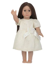 Изысканная вечерняя юбка принцессы с американской куклой, модель Amazon Hot18-inch, обувь из ПУ кожи, аксессуары, очки