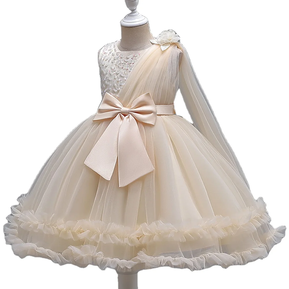 Girls Tulle Dresses Kids Wedding Tutu Princess Elegant Party Prom Dress Children Communion Evening Clothes 0