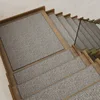 Polypropylene stair mat - pineapple pattern gray