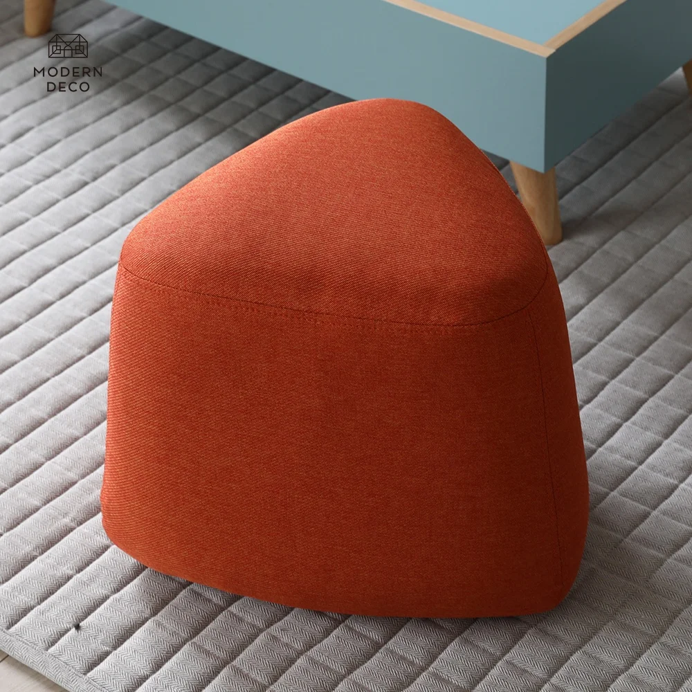 takhta bilik keluarga pink beludru bulat pouf ottoman
