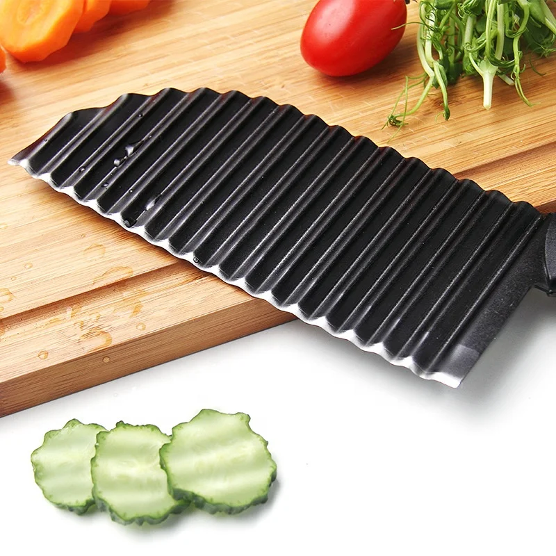 Potato Slicer Crinkle Cutter Sweet Potato Chopping Fries Slicer Cut Tool  Stainless Steel Wave Knife Kitchen Cooking Gadgets - AliExpress