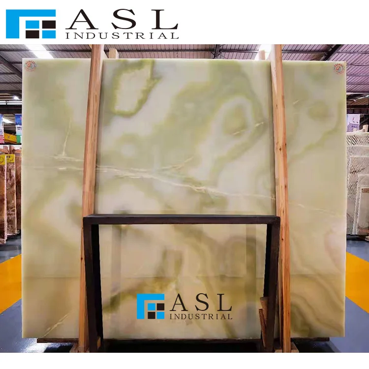 ASL onix verde natural onyx stone slabs low price green marble tiles polished translucent onyx verde onices verdes