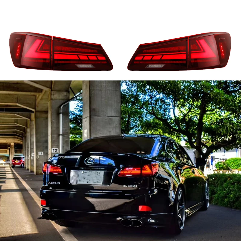 Full LED Tail Lights For Lexus IS250/IS350/IS-F Sedan 2006-2013 – VLAND Red Lamps