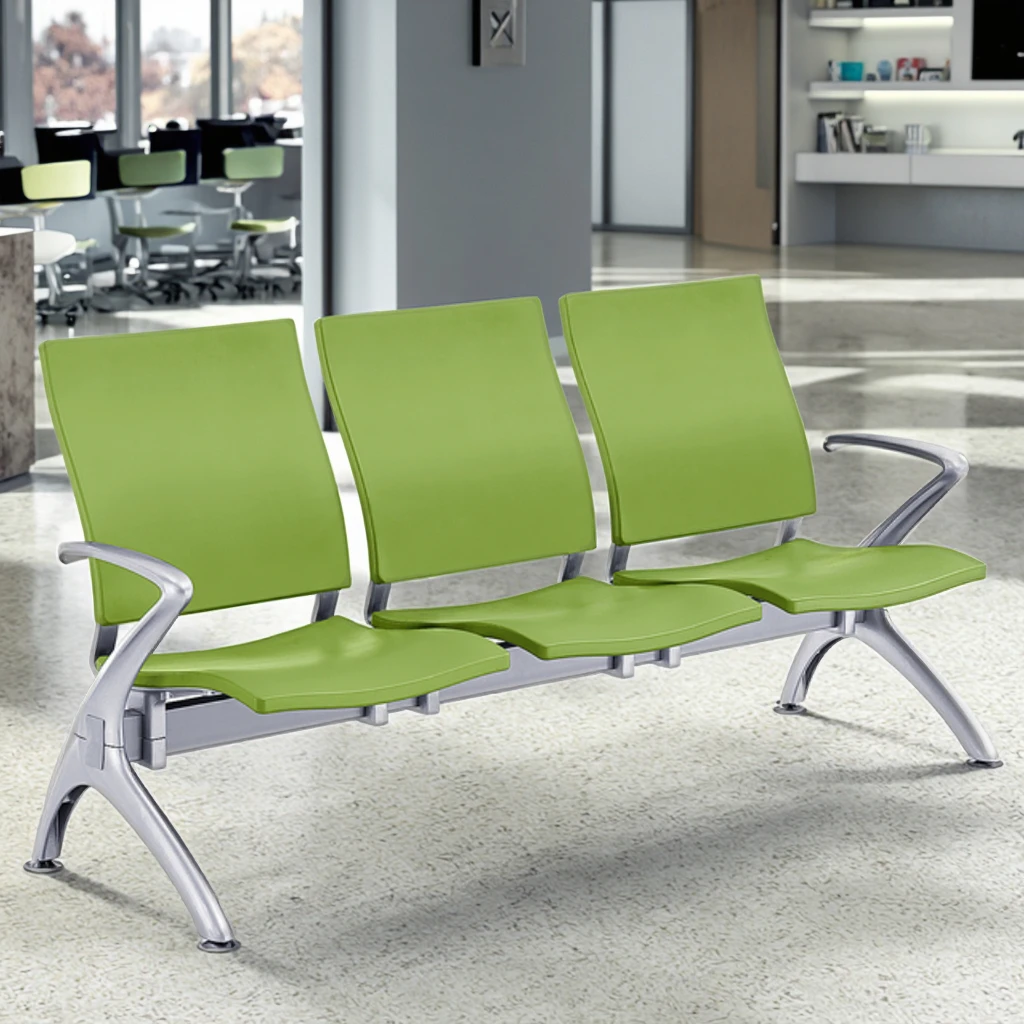 Heavy-Duty Dual Steel Frame Modern Hospital Seating System with Quick-Connect Legs for Commercial Use in Schools 2