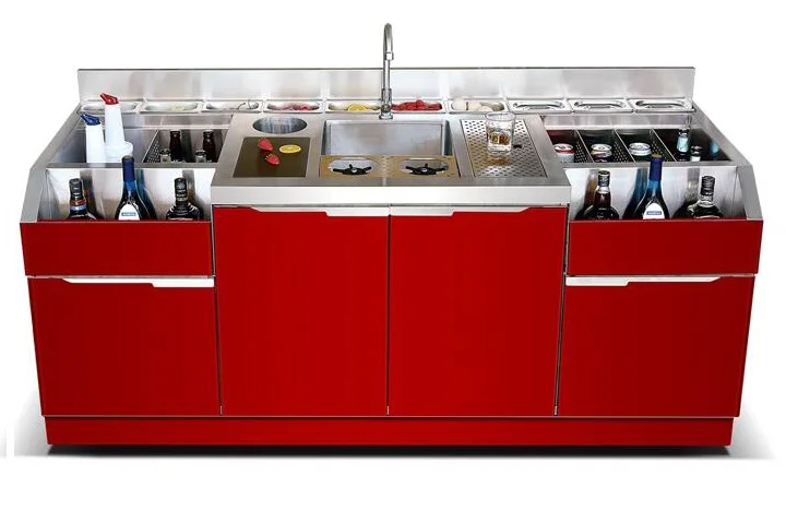 Popular Commercial 304 Stainless Steel Bar Cocktail Station