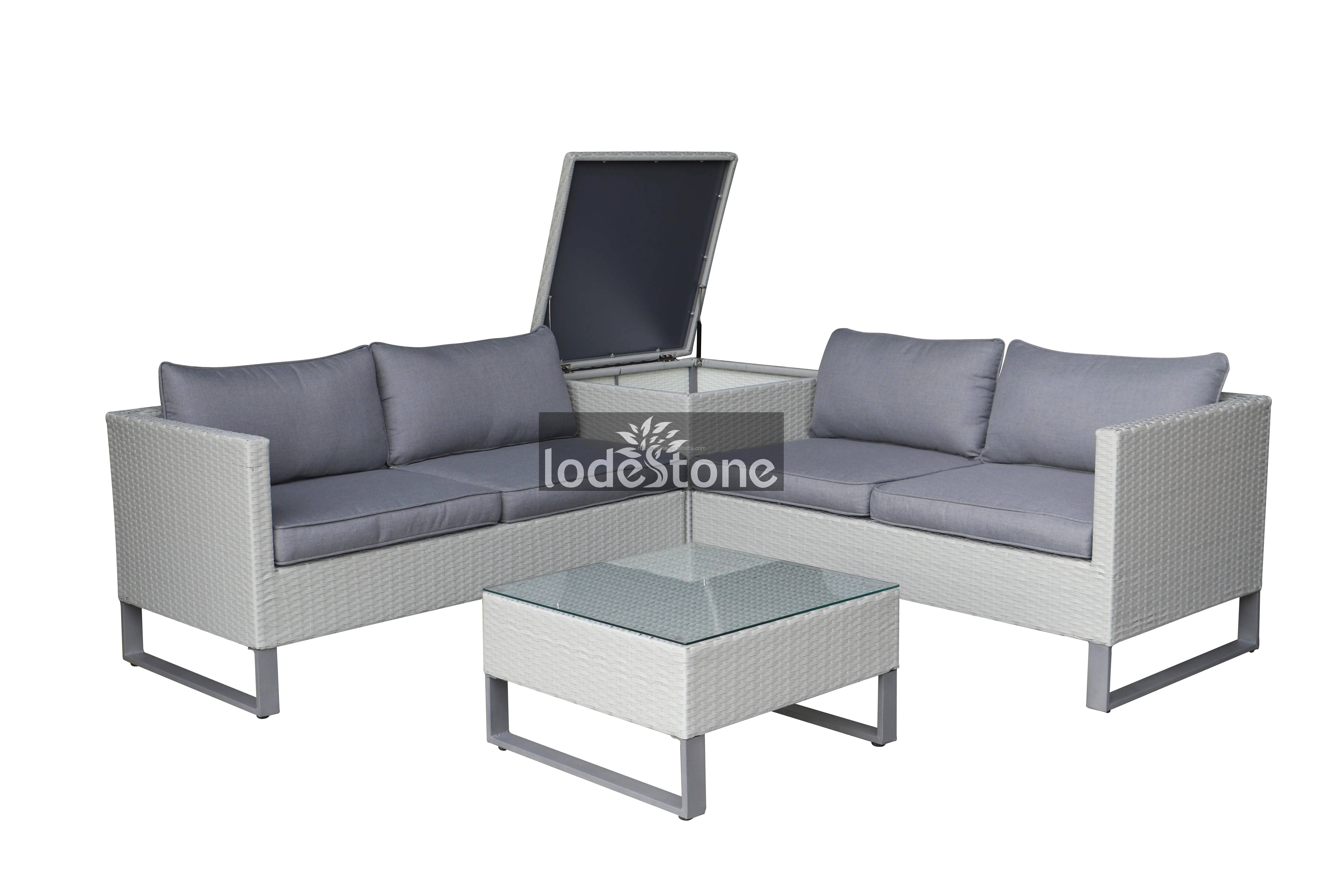 steel corner garden sofa