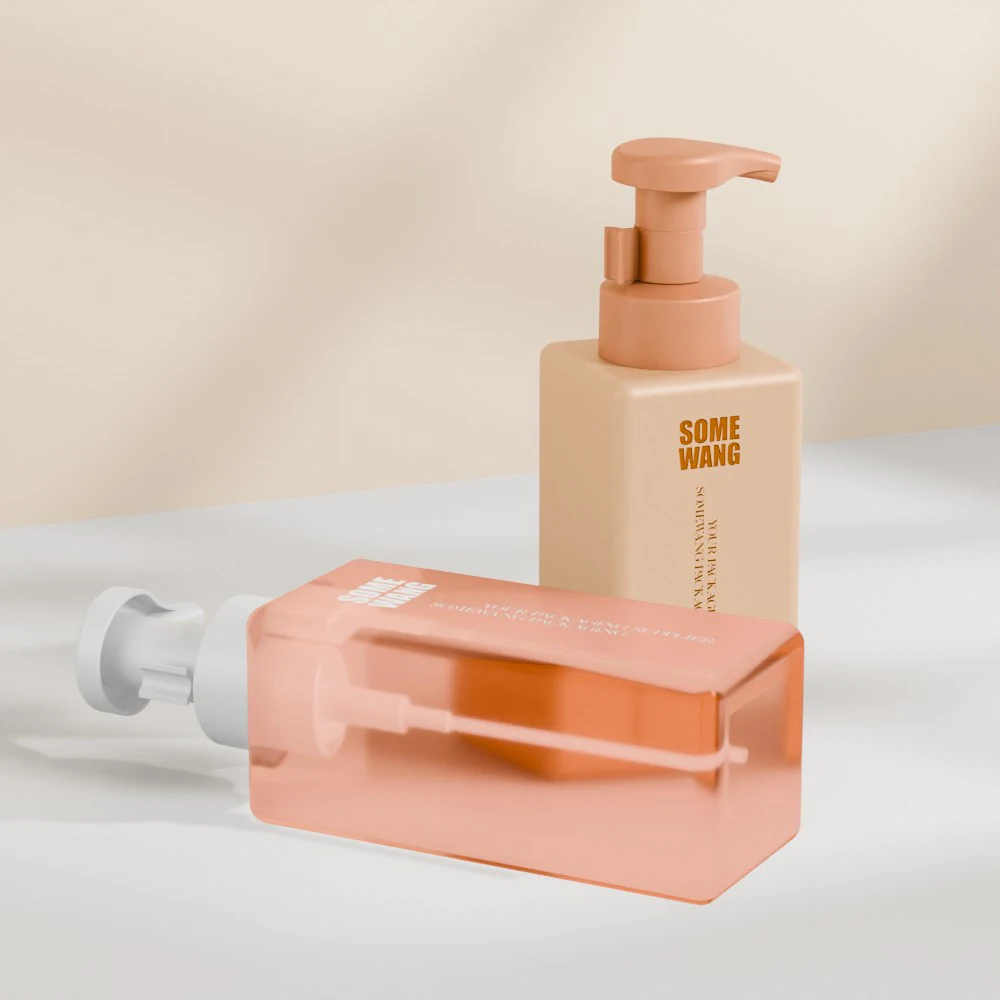 Customized 280ml PETG Square Foam Soap and Shampoo Bottle Hand Wash Liquid Plastic Bottle