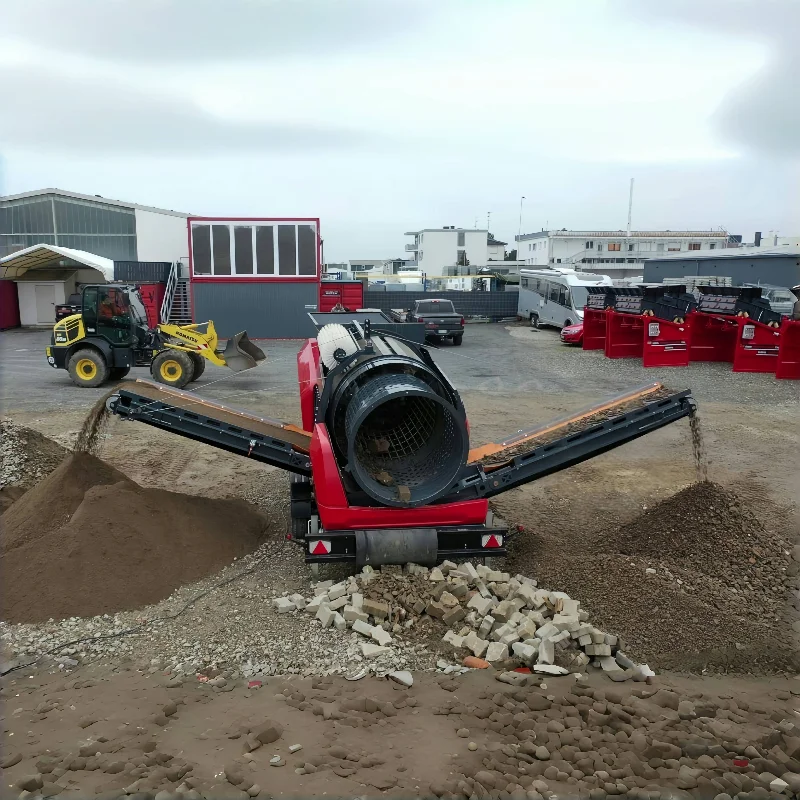 Factory Prices Compost Sand Stone Trommel Screener Rotary Large Trommel Screen Topsoil Screener for Sale