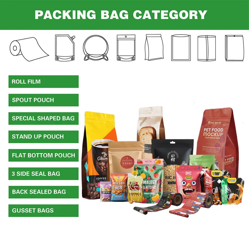 Custom Design Printed New Empty Natural 1kg 2kg 5kg  Basmati Thailand Plastics Oganic Rice Packaging Flour Bags for Sale