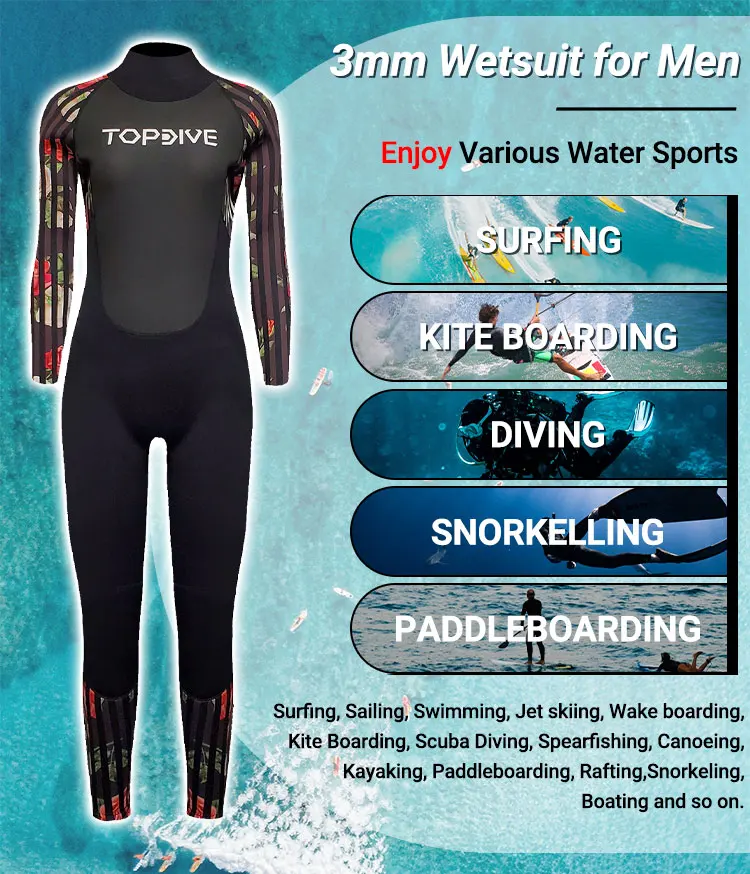 Neoprene Sea Snorkeling Wetsuit Dive Surfing 3mm Custom Wetsuit Buy