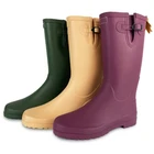 Custom Rain Boots Custom Adult Waterproof Shoes Ladies Long Rubber Rain Boots For Women Wholesale