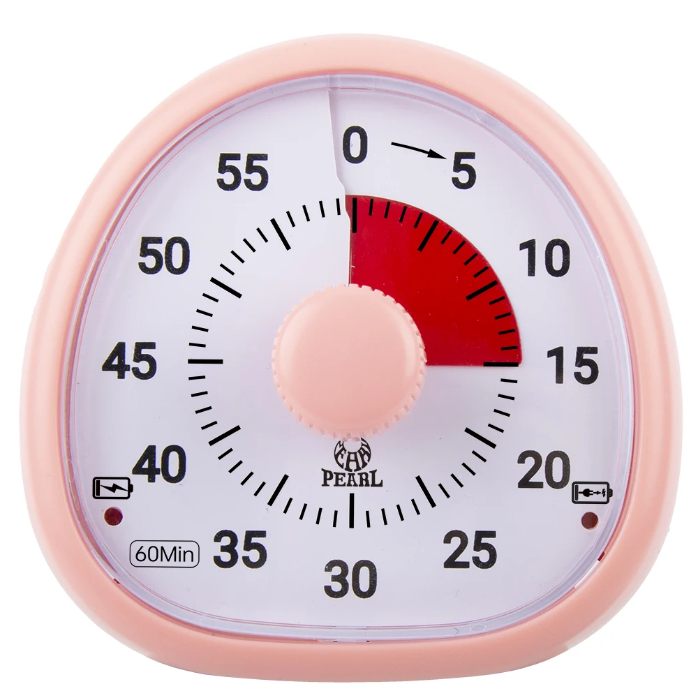 Magnetic Volume Adjustable New Visual Timer Silent 60-minute Oven Timer ...