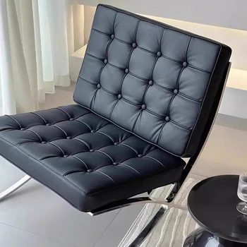 Minimalist Bauhaus Designer Furniture Armless Living Room Single Sofa Chair Furniture Barcelona Lounge Chair