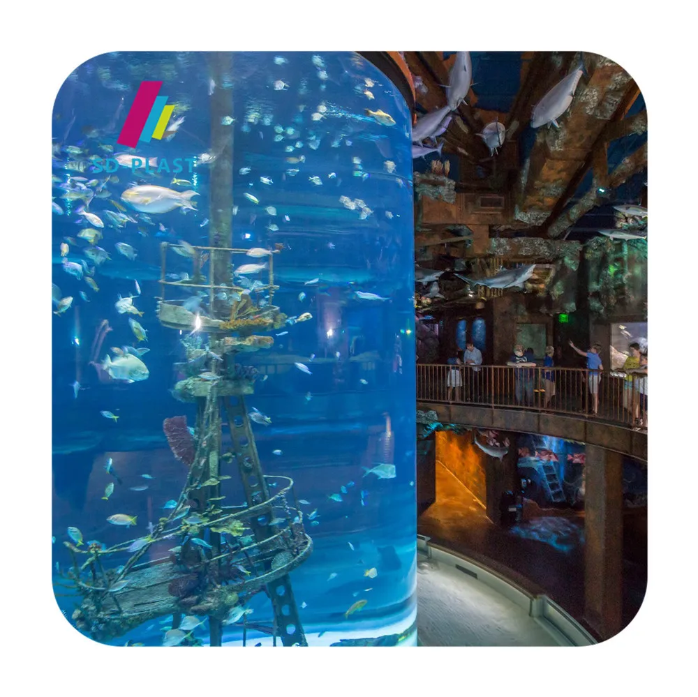 大型アクリルチューブ水槽シリンダー透明透明アクリルプラスチック水槽